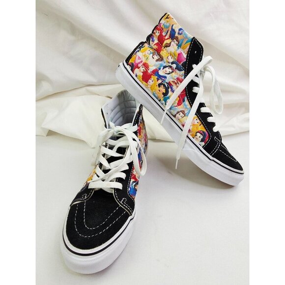 Vans Disney Princesses Size 9.5 Womens Or 8 Mens Hi Lace Black Fashion Sneakers - Picture 2 of 10